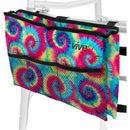 Vive Health Walker Bag, Lightweight Waterproof Nylon with 3 Pockets, Fits All Walkers, Tye Dye