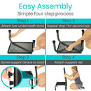 Vive Health Steel Step Stool with Handrail, Non-Slip Platform for Safety and Support, Black, 2 Pack