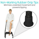 Vive Health Steel Step Stool with Handrail, Non-Slip Platform, 300 lb Capacity for Safety, Black