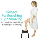 Vive Health Step Stool, Steel Frame with Non-Slip Platform and 9-Inch Height Boost, Black, 2 Pack