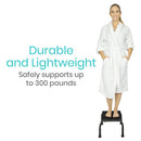 Vive Health 9-Inch Steel Step Stool with Wide Non-Slip Base, Textured Platform, Black