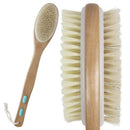 Vive Health Body Brush with Long Handle, Boar and Nylon Bristles, Waterproof, Dual-Head Design