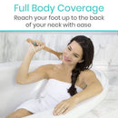 Vive Health Body Brush with Long Handle, Boar and Nylon Bristles, Waterproof, Dual-Head Design
