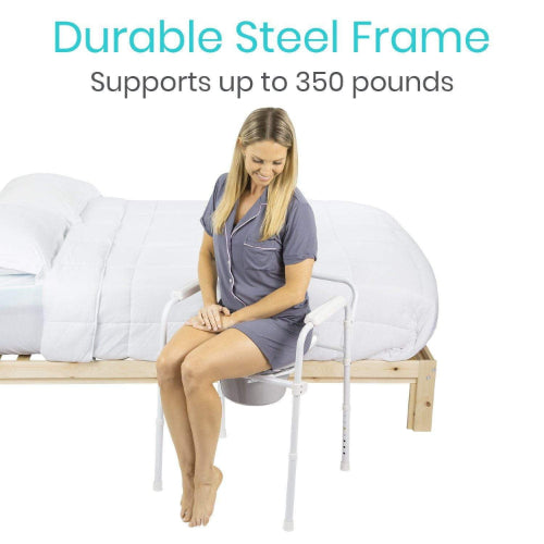 Vive Health Folding Commode, 7.5 Quarts Pail With Lid