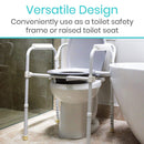 Vive Health Folding Commode, 7.5 Quarts Pail With Lid