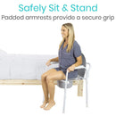 Vive Health Folding Commode, 7.5 Quarts Pail With Lid