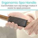 Vive Health Loofah Brush, Curved Bath Sponge for Bathing and Exfoliating, 17-Inch Long Handle, Dark