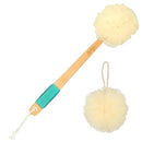 Vive Health Long Handle Loofah Brush, 17-Inch Bathing Sponge for Full Body Exfoliation
