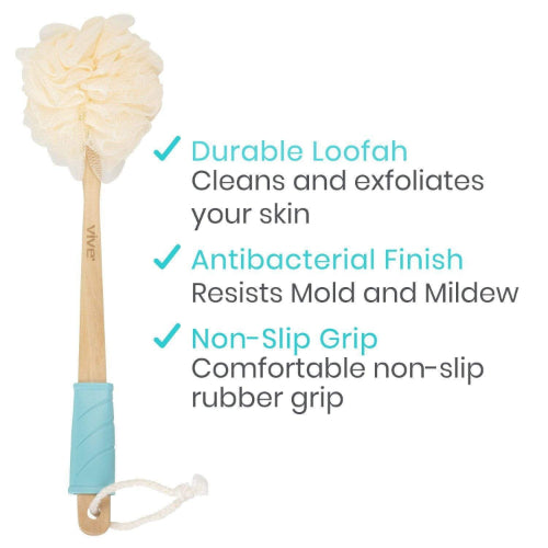 Vive Health Mesh Loofah Brush