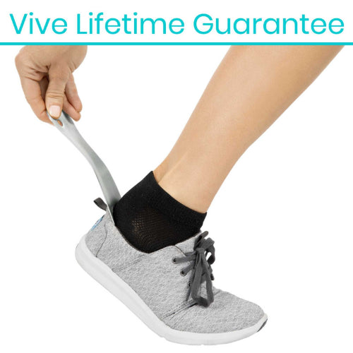Vive Health 7.5" Stainless Steel Shoe Horn, Narrow/Wide, Rounded