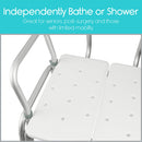 Vive Health Bathroom Transfer Bench, Adjustable Height and 400 Lbs Capacity, 2 Pack