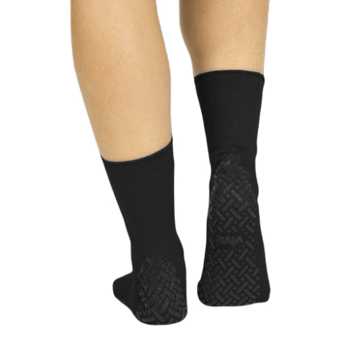 Vive Health Non-Slip Tube Socks Unisex, Tread Dots, 6 Pairs, Black
