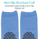 Vive Health Non-Slip Tube Socks Unisex, Tread Dots, 6 Pairs, Blue