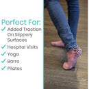 Vive Health Non-Slip Tube Socks Unisex, Tread Dots, 6 Pairs, Pink