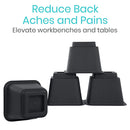 Vive Health Bed Risers, 5 Inch Stackable Heights, Non-Skid Base and Supports 1760 lbs, Black