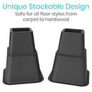 Vive Health Bed Risers – Durable molded plastic design supports mobility and storage solutions,Moovkart