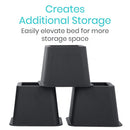 Vive Health Bed Risers, Adjustable and Stackable Support for Lifting Beds and Furniture Safely