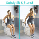 Vive Health Compact Toilet Rail, Adjustable Safety Frame for Bathroom Support and Stability