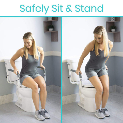 Vive Health Compact Toilet Rail, Adjustable Frame