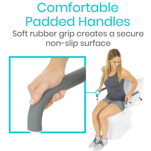 Vive Health Compact Toilet Rail, Adjustable Frame