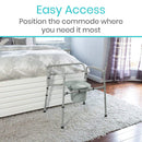 Vive Health Bariatric Commode, Adjustable Steel Frame, Splash Guard