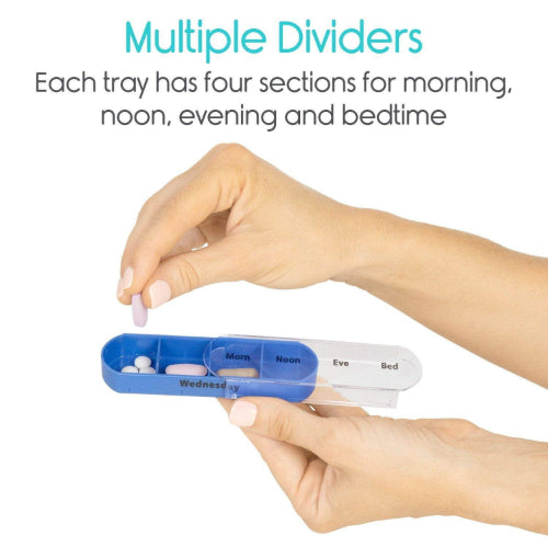 Vive Health Stackable Pill Organizer, 7 Days with 4 Sections Each