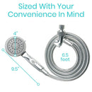 Vive Health Handheld Shower Head with 5 High Pressure Spray Settings, Pause Function, 6.5-Foot Hose