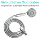 Vive Health Handheld Shower Head with 5 High Pressure Spray Settings, Pause Function, 6.5-Foot Hose