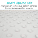 Vive Health Bath Mat, Non-Slip with Suction Cups, 28 x 16 Inch Machine Washable Bathtub Safety