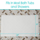 Vive Health Bath Mat, Non-Slip with Suction Cups, 28 x 16 Inch Machine Washable Bathtub Safety