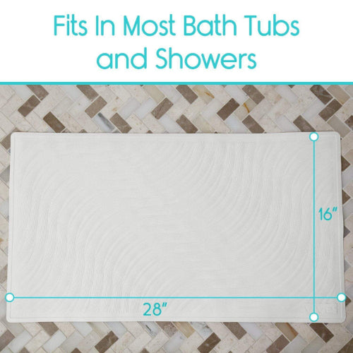 Vive Health Bathtub Floor Mat, 28 x 16 Inches