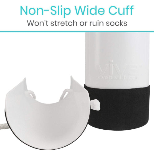 Vive Health Sock Assist, Adjustable Cord, Soft Foam Handles