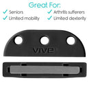 Vive Health Magnetic Shoe Closures, Two Sets With Anchor Clips, Black