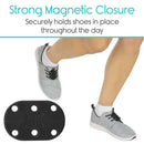 Vive Health Magnetic Shoe Closures, Two Sets With Anchor Clips, Black