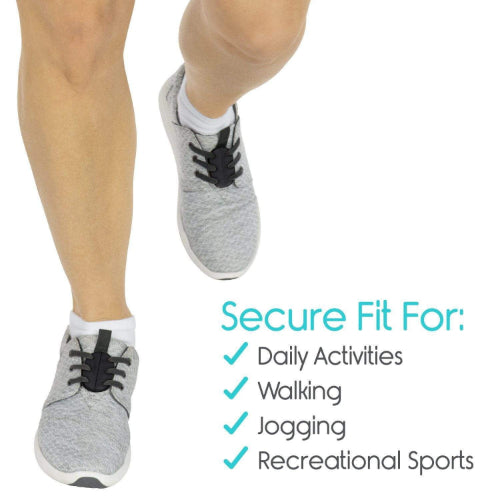 Vive Health Magnetic Shoe Closures, Two Sets With Anchor Clips, Black
