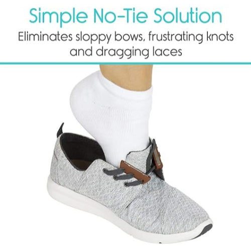Vive Health Magnetic Shoe Closures, Two Sets With Anchor Clips, Brown