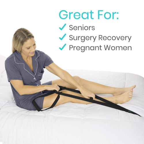 Vive Health Bed Ladder, Adjustable Buckle Strap, Foam Grips