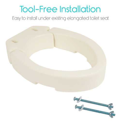 Vive Health 3.5 Inches Toilet Seat Riser, Elongated