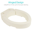 Vive Health Toilet Seat Riser, 3.5 Inches, Elongated Elevated Bathroom Seat for Safety and Comfort