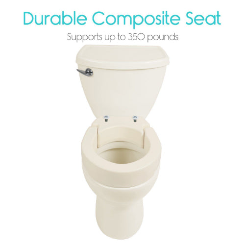 Vive Health toilet seat riser standard fit for mobility support and comfort, Moovkart