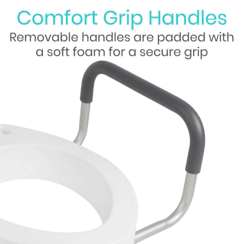 Vive Health Toilet Seat Riser with Arms, 3.5 Inches, Standard