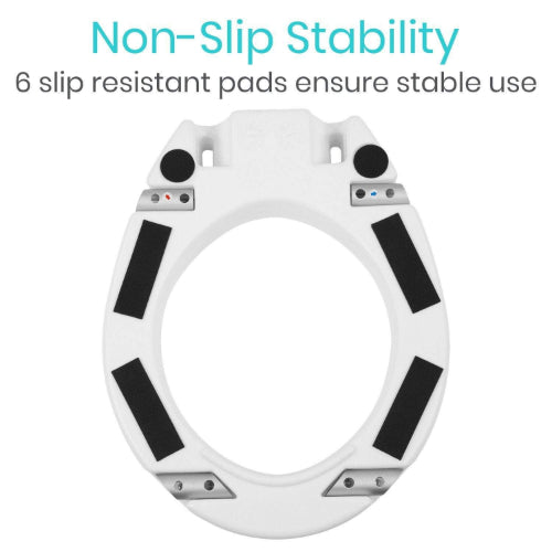 Vive Health Toilet Seat Riser with Arms, 3.5 Inches, Standard