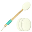 Vive Health Lotion Applicator Long Lotus Wood Handle with Non Slip Grip and Single Pad, 17 Inches