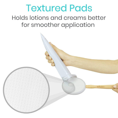 Vive Health 17 inch Lotion Applicator, 3 Foam Pads