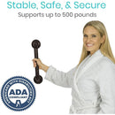 Vive Health 24-Inch Metal Grab Bar, Stainless Steel, Bronze Finish