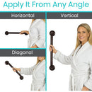 Vive Health Metal Grab Bar, 16 Inches Stainless Steel, Bronze