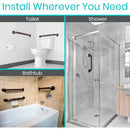 Vive Health Metal Grab Bar, 16 Inches Stainless Steel, Bronze