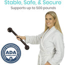 Vive Health Metal Grab Bar, 16 Inches Stainless Steel, Bronze