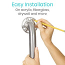 Vive Health Metal Grab Bar, 24 Inches Stainless Steel, Brushed Nickel