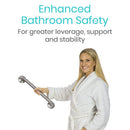 Vive Health Metal Grab Bar, Brushed Nickel, Pack of 2